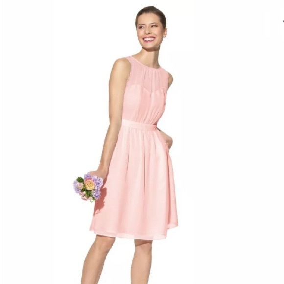 NWT✨Tevolio Chiffon Sleeveless Blush Pink Dress - Picture 6 of 6